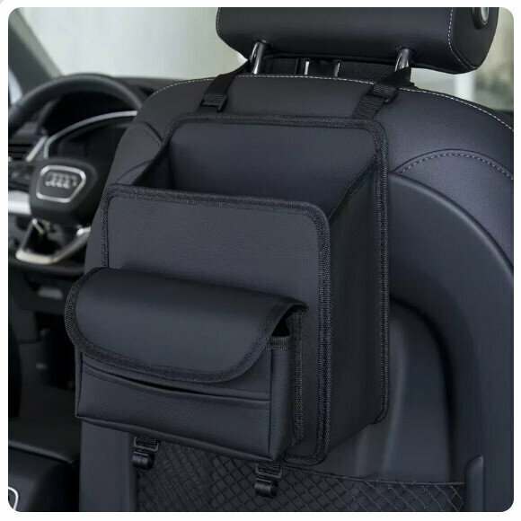 Popular car storage bag tissue box (H8160 square bucket E (business stable: quiet black))
