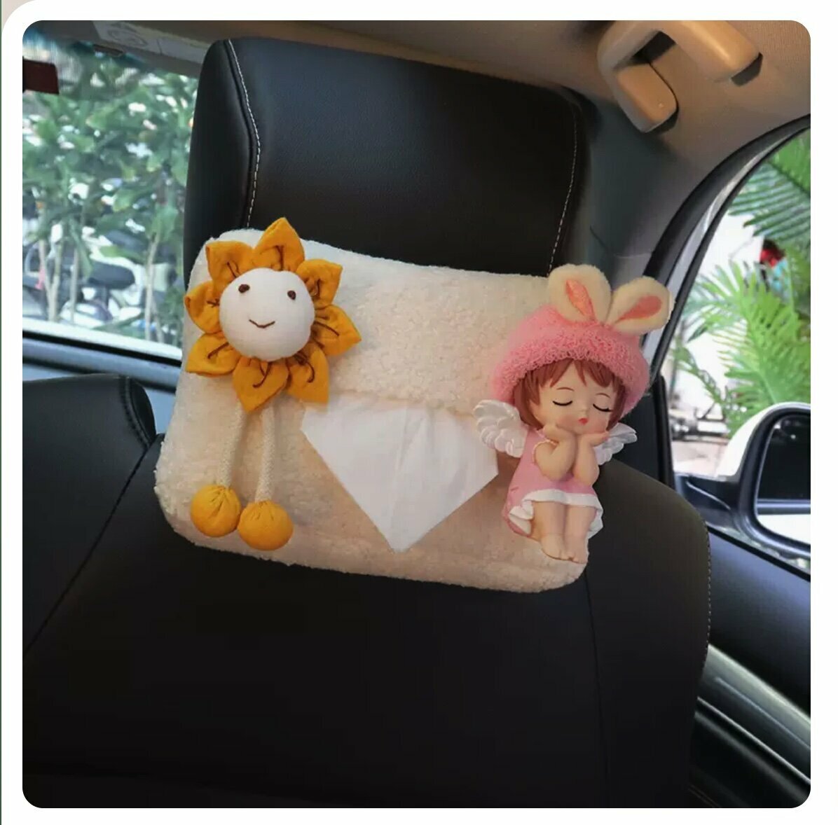 Hot Recommended Car Seat Back Hanging Tissue Box (Orange Smiley+Annie)