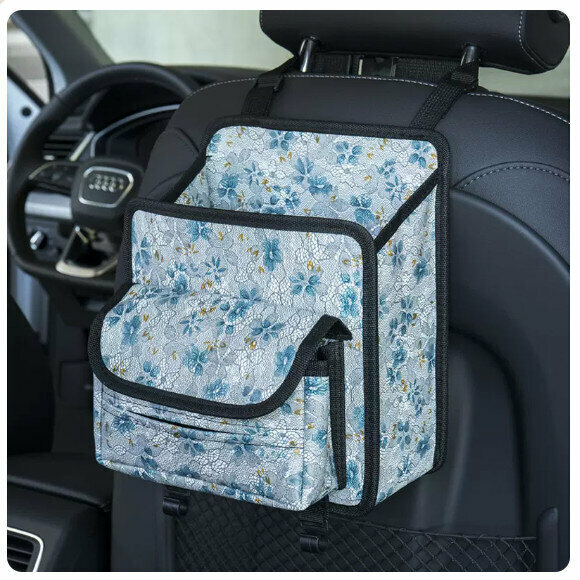 Popular car storage bag tissue box (H813 square bucket E (fashion classic: lace flower))