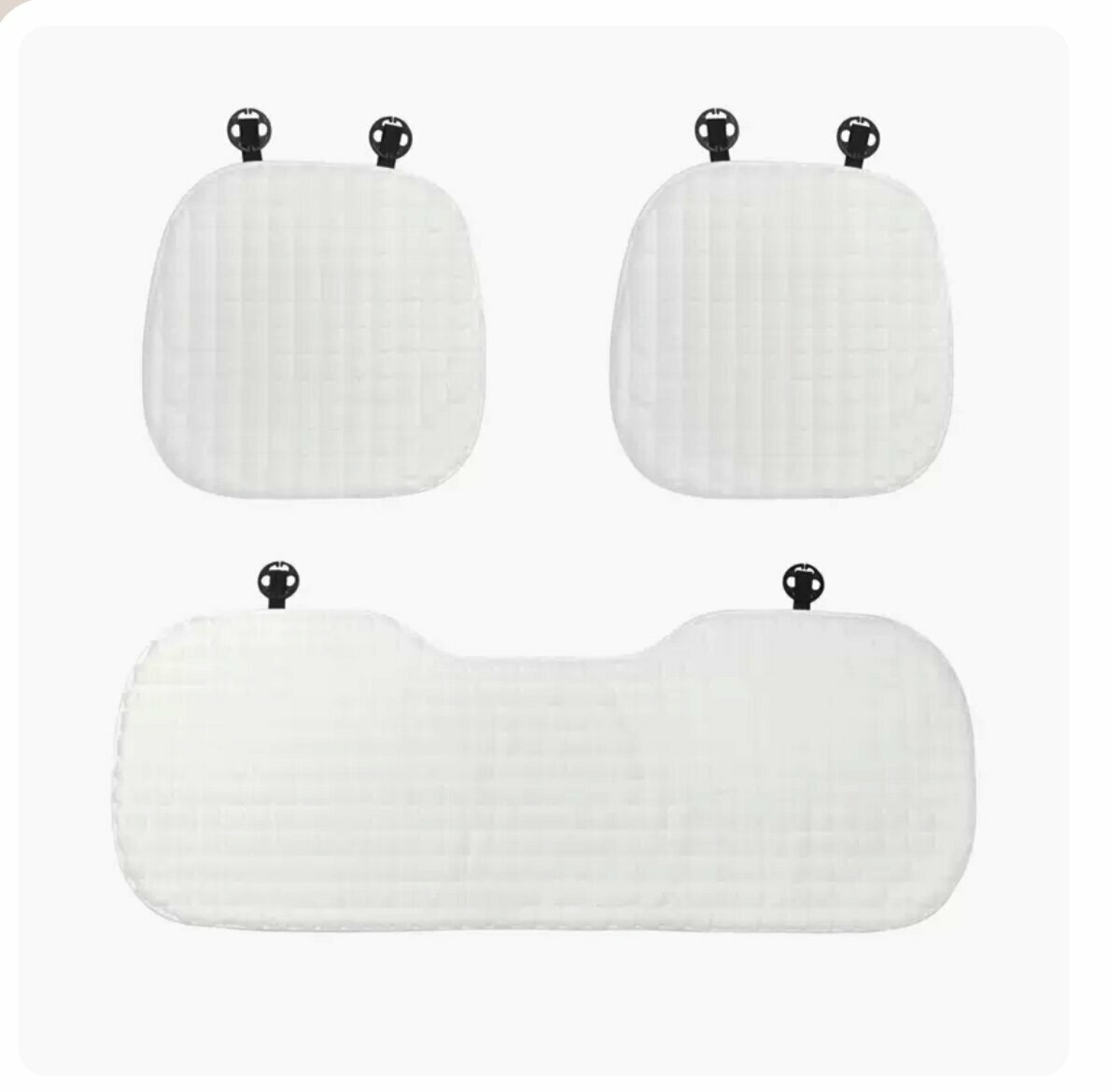 Popular [3-piece set] car plush puff seat cushion set (front and rear)