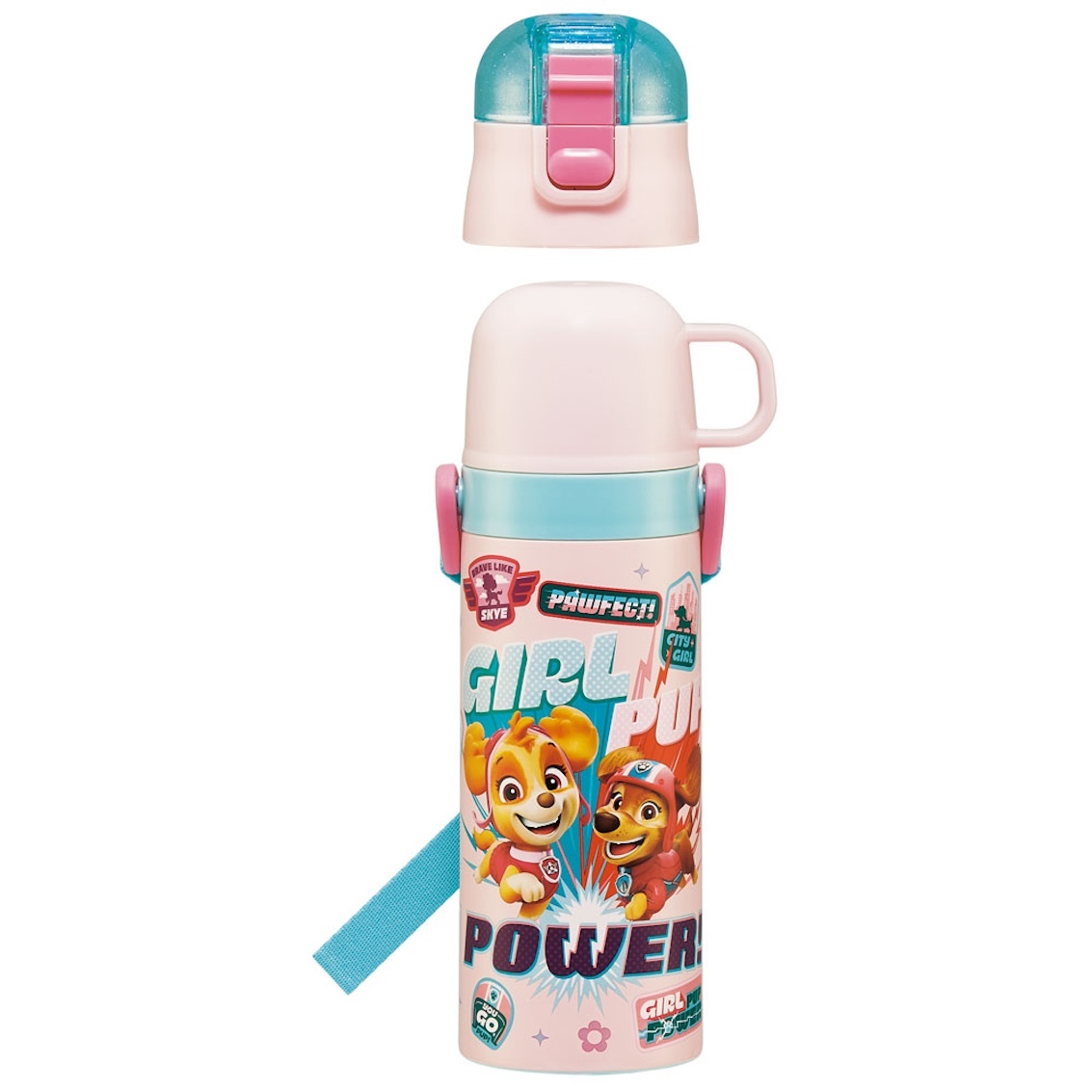 日本 Skater 超軽量 2WAY 保溫保冷直飲水壺 - Paw Patrol Girl