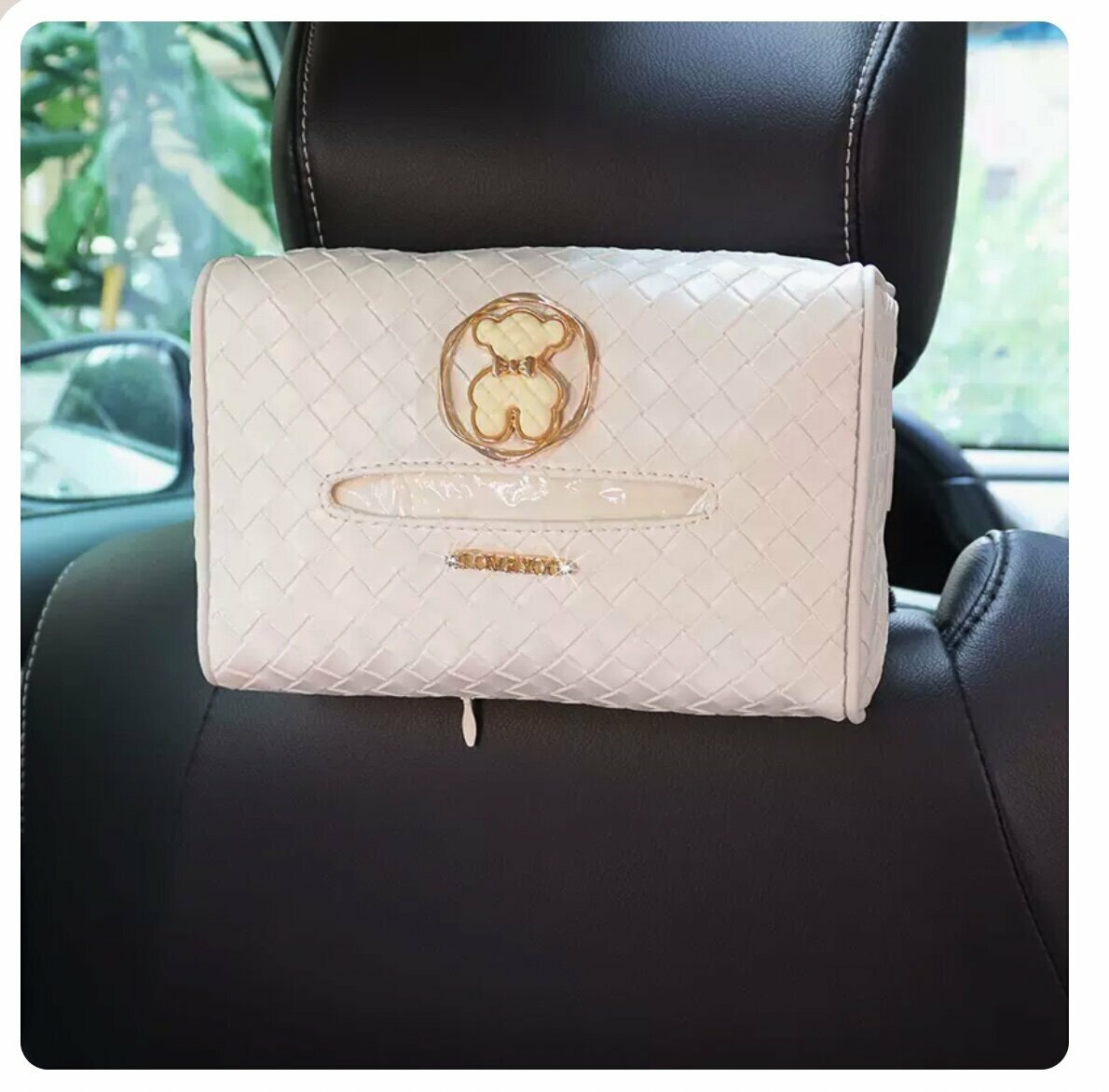 Hot push car hanging paper box (white woven bag Bai Xiaoxiong)