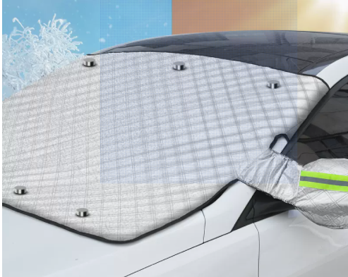 Hot push car snow cover, front windshield anti-frost cover, thickened car cover cloth (thick sandwich door (strong magnetic) sedan)