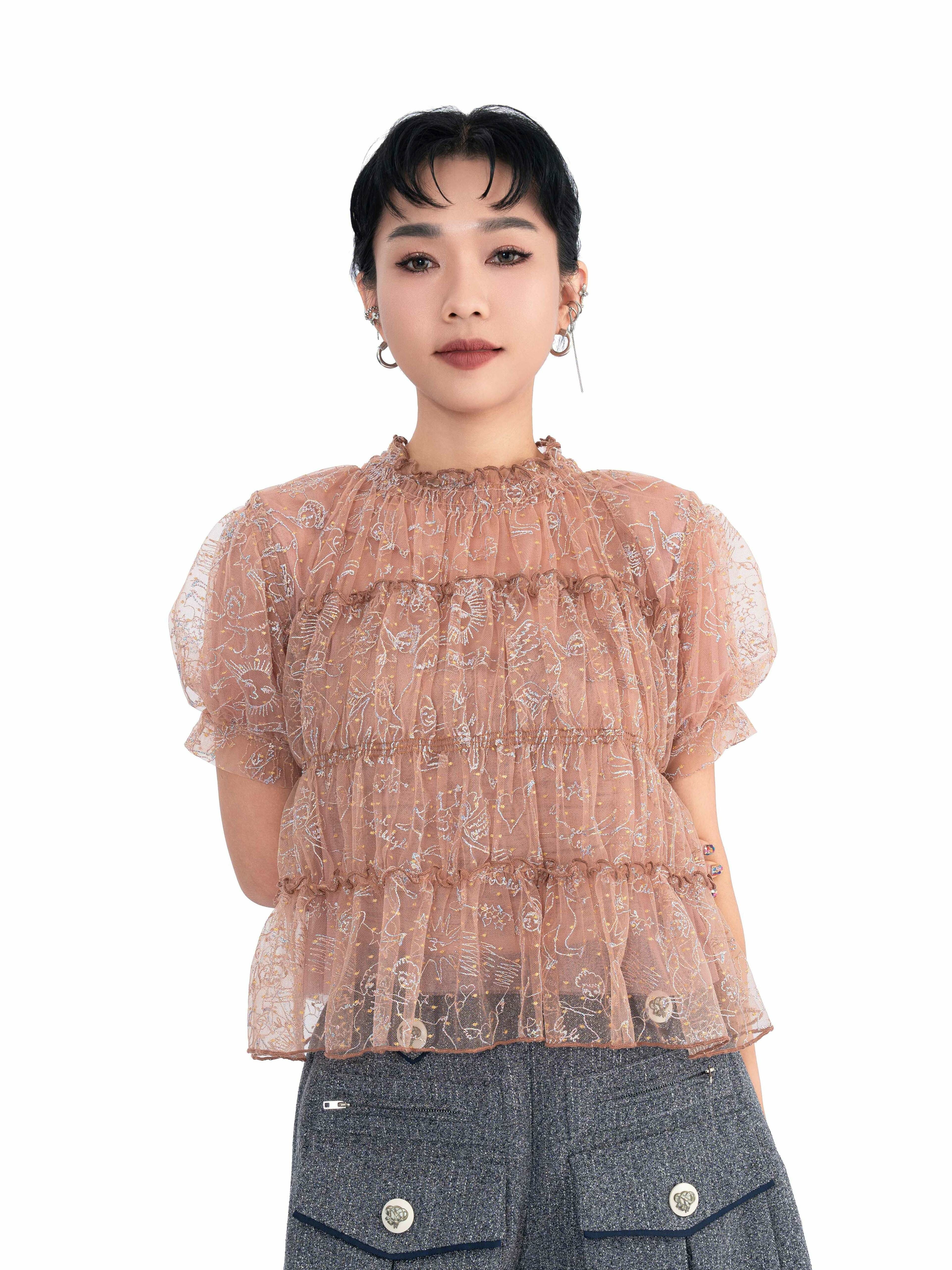 HERMANA天使網紗娃娃上衣 (預購產品）