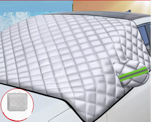 Hot-selling car snow cover, front windshield anti-frost cover, thickened car cover cloth + handbag (three-window cover, extra thick hatchback)