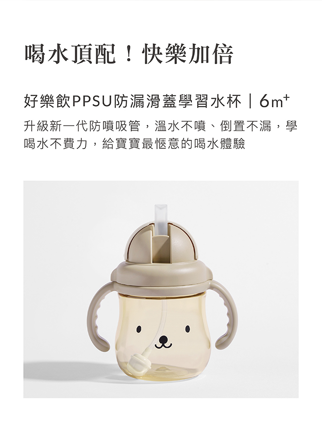 小獅王辛巴Simba  好樂飲PPSU防漏滑蓋學習水杯Learning water cup 【正品】6M+【可可杏】 250ml