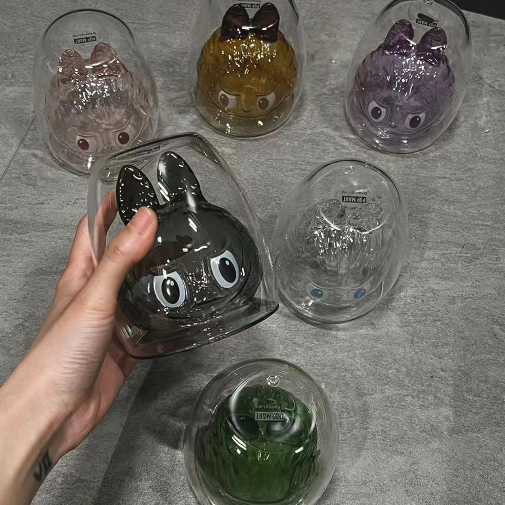 LISA 同款 POPMART 泡泡瑪特 THE MONSTER-CHEERS LABUBU 拉布布 雙層玻璃杯 牛奶杯 杯子 盲盒 盲抽