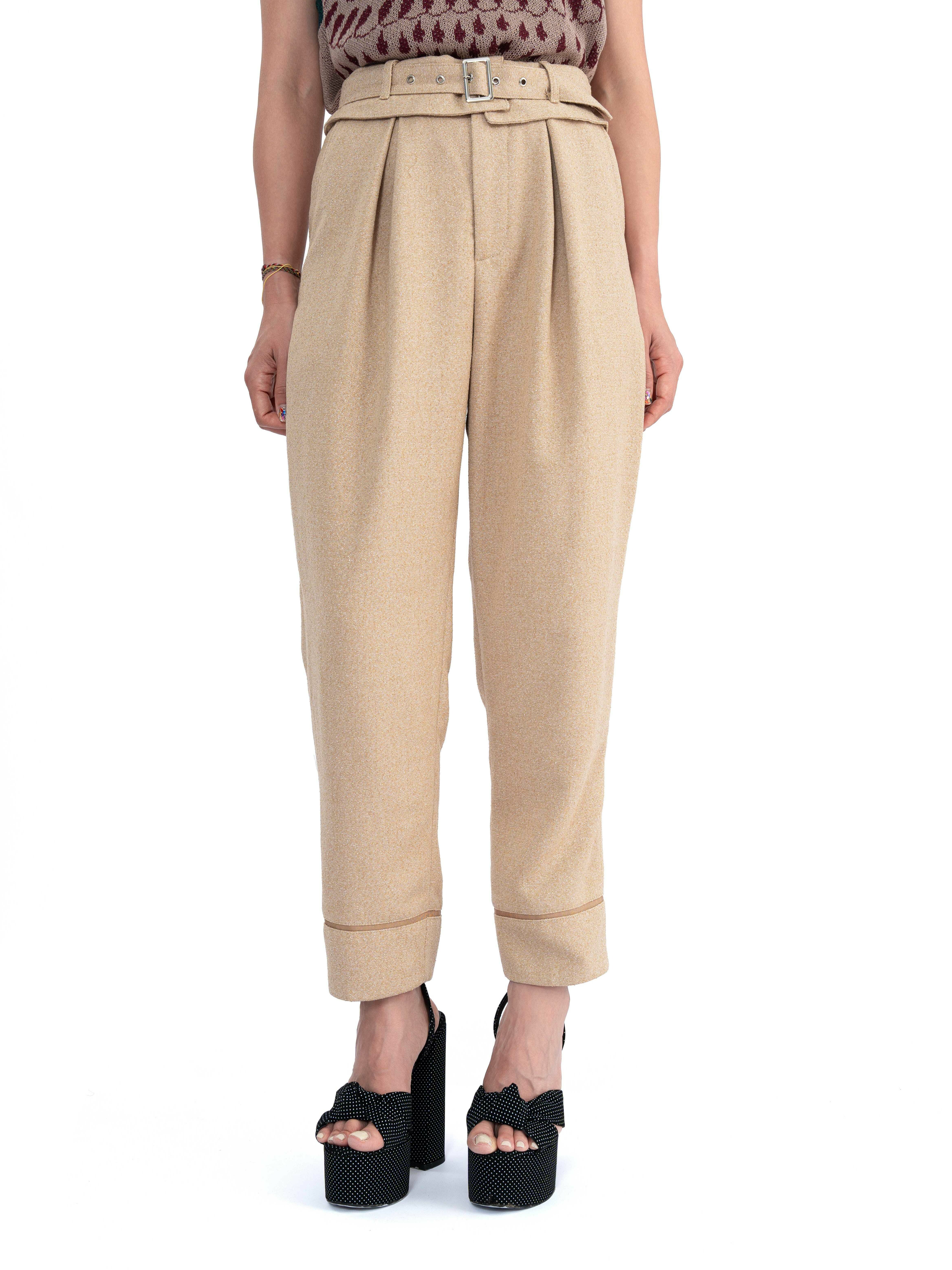 反褲頭暗抓紋西褲 (現貨款式）