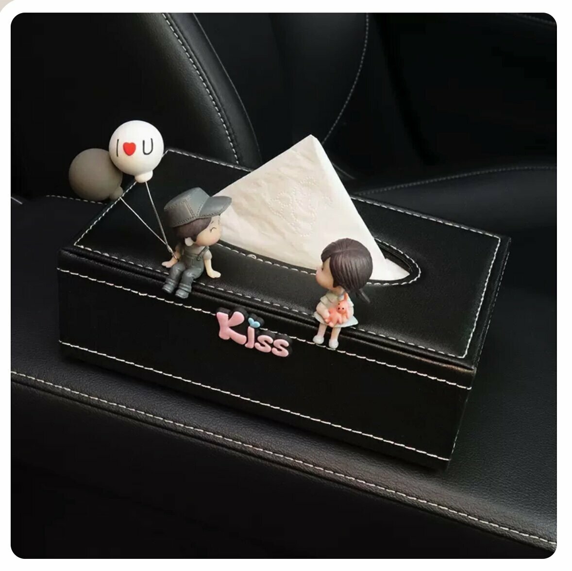 Hot Cart Tissue Box (Balloon Gray Couple)