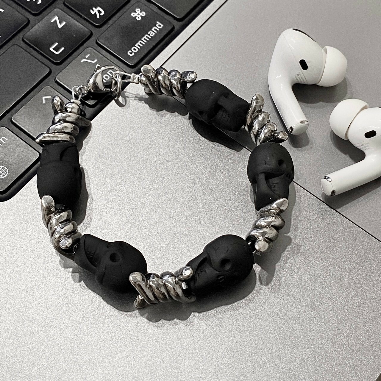 【SS 現貨】骷髏頭荊棘手鍊