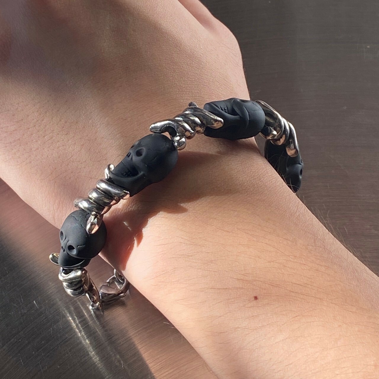 【SS 現貨】骷髏頭荊棘手鍊
