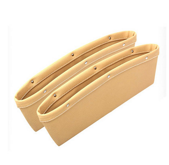 Hot Recommendation [Pair Pack] Car Gap Storage Box (Beige)