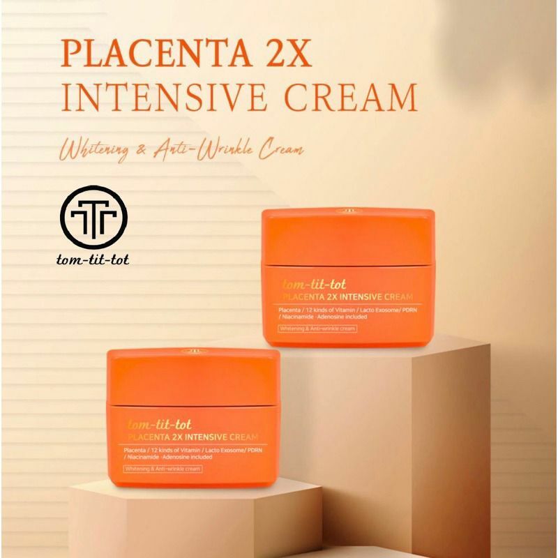 UE01 tom-tit-tot PLACENTA 2X INTENSIVE CREAM胎盤2X高效面霜50ml 原價1100     直播優惠價$338   MADE IN KOREA