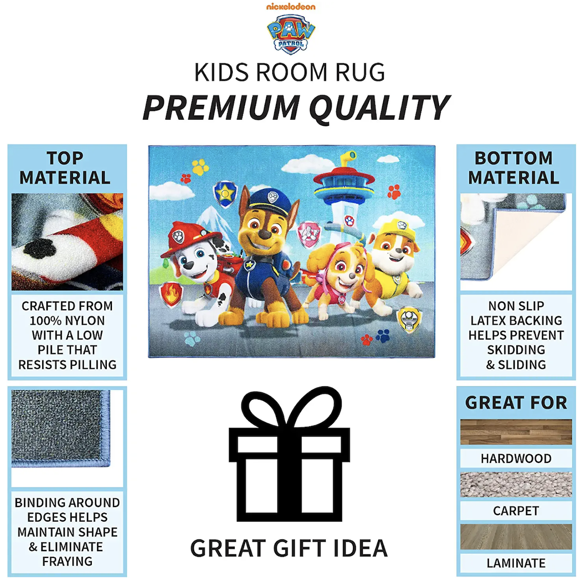 美國兒童房地毯 - Paw Patrol
