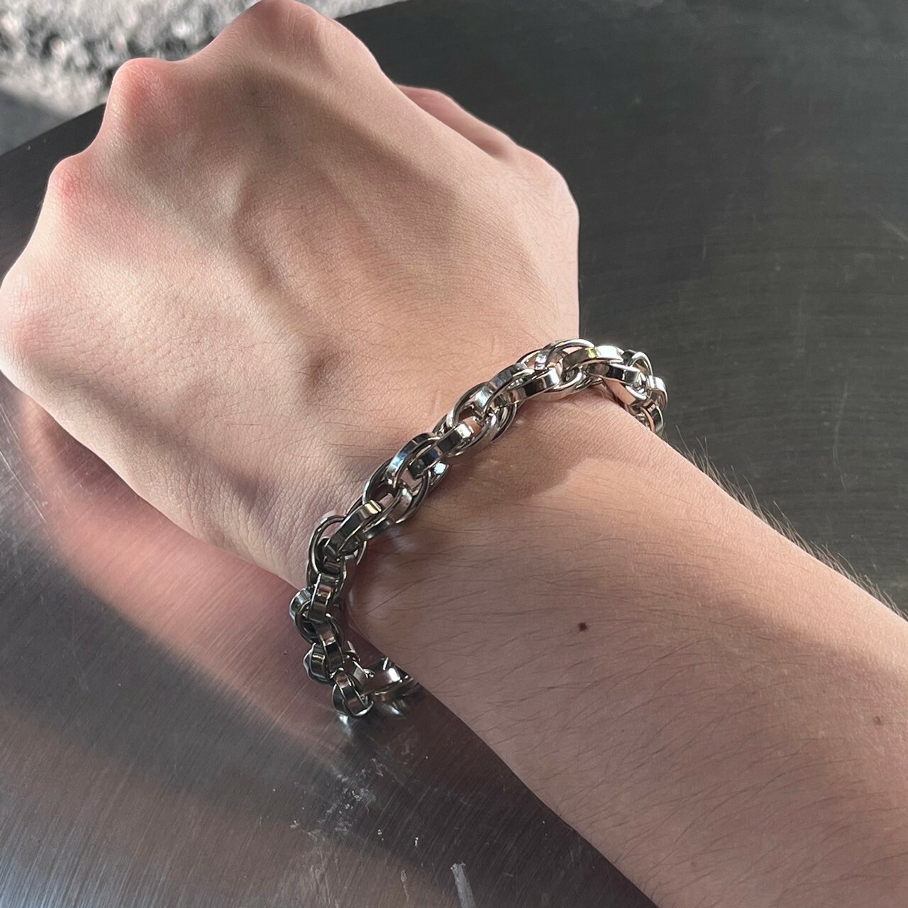 【SS 現貨】麻花編織純鋼手鍊
