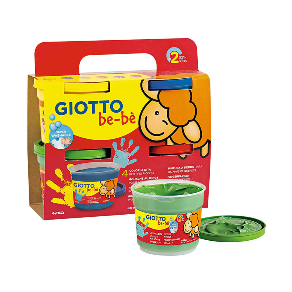 【義大利Giotto Bebe】歡樂手指彩繪組