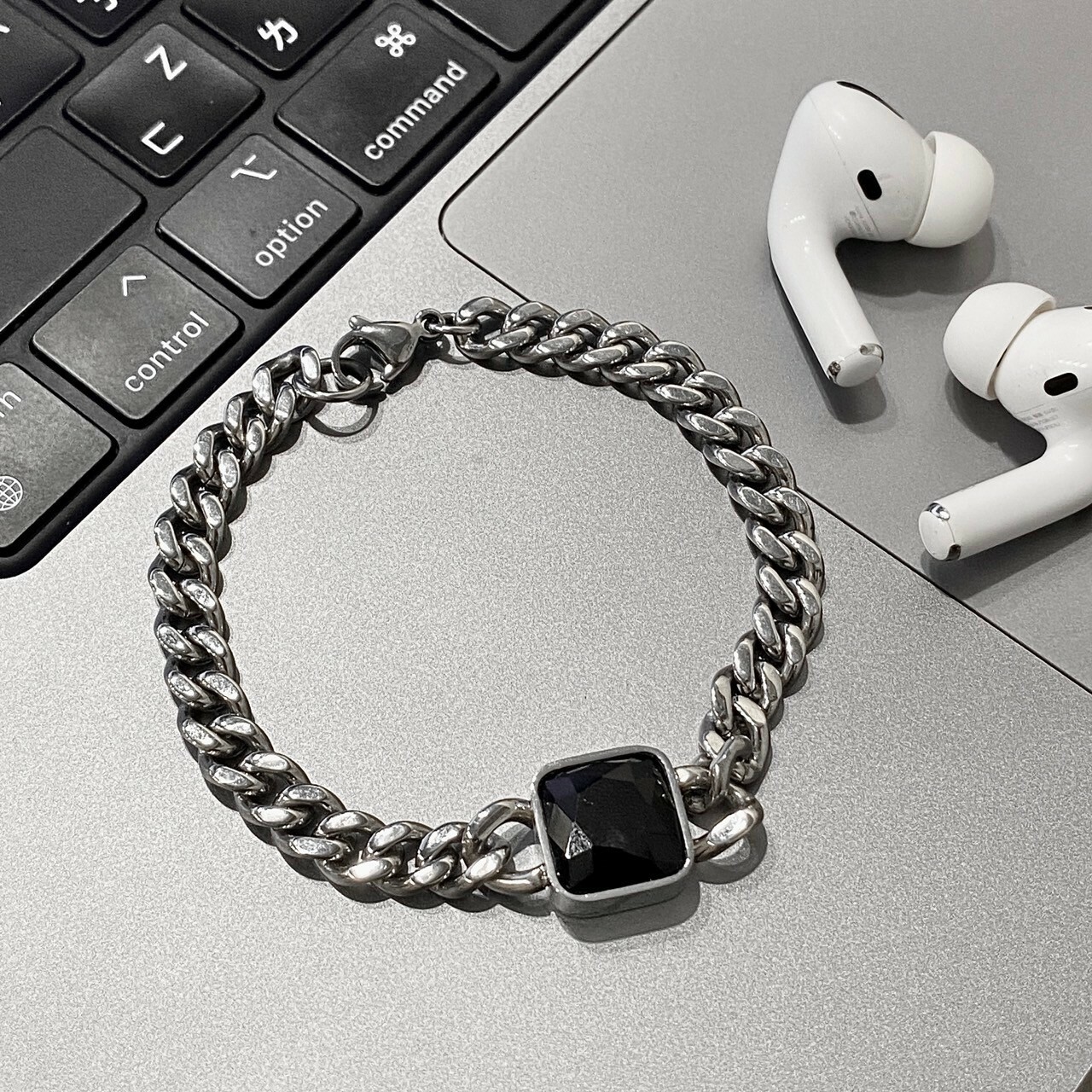 【SS 現貨】黑曜石古巴手鍊