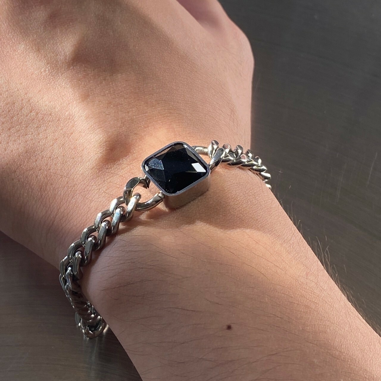【SS 現貨】黑曜石古巴手鍊