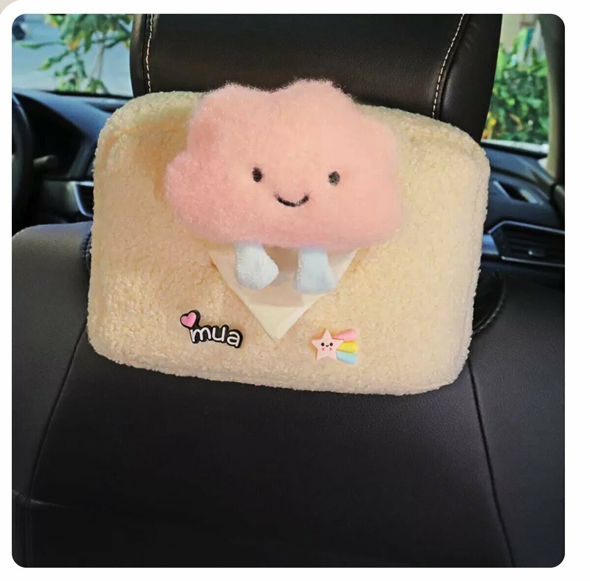 Hot trolley mounted seat back hanging paper towel dispenser (Pink Cloud)