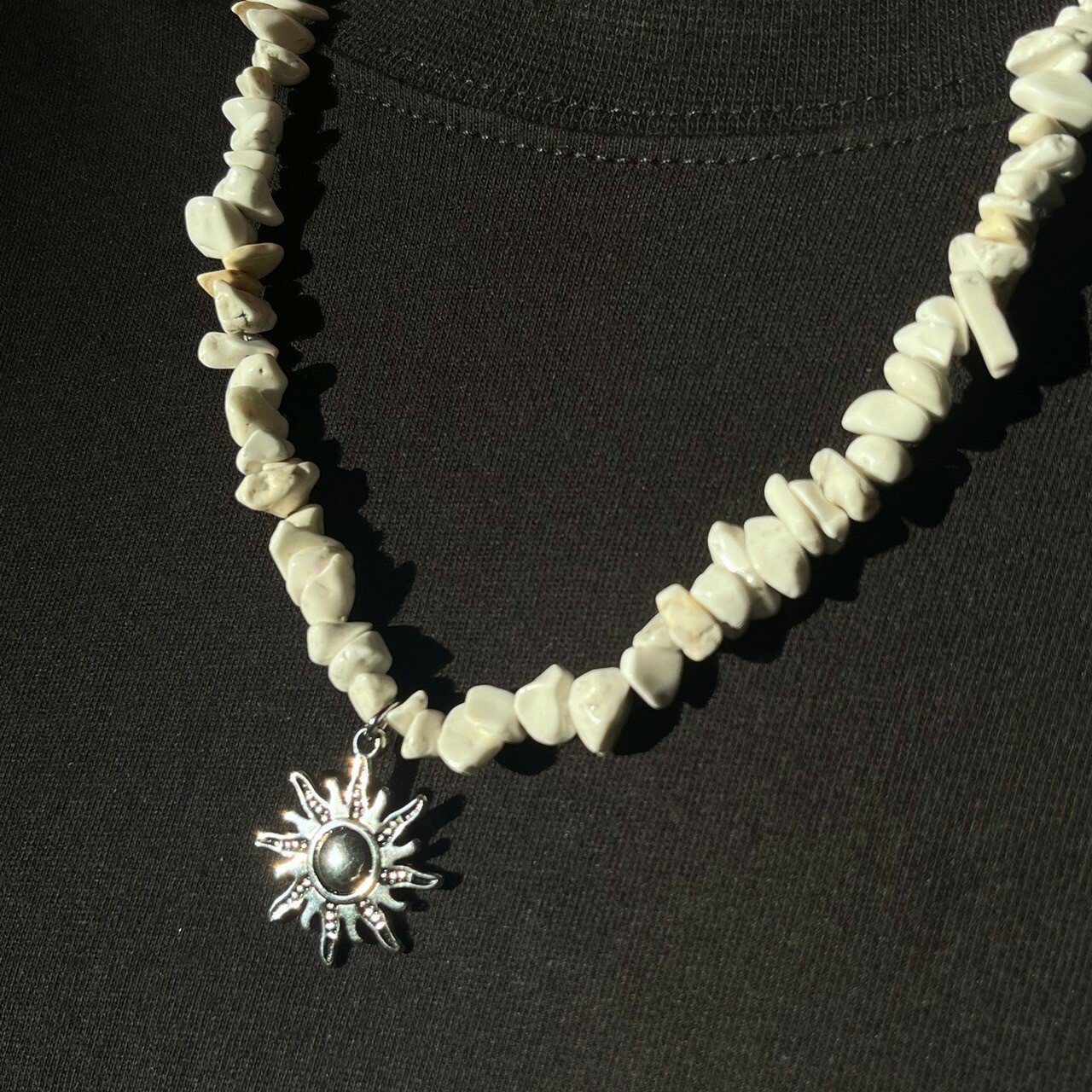 【SS 現貨】太陽花天然石項鍊 王嘉爾同款