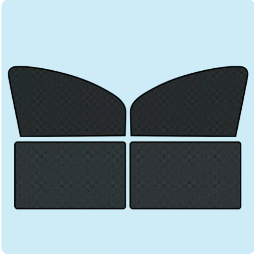 Hot-selling 2-piece front side window + rear side window car sunshade sun protection and heat insulation magnetic windshield baffle (reinforced magnetic iron)