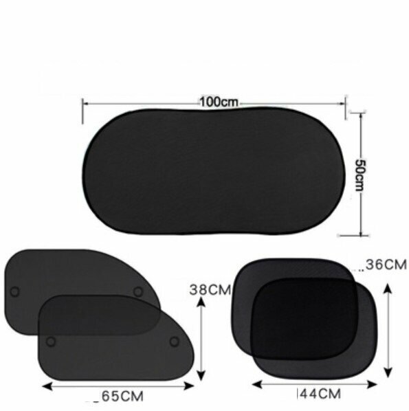 Popular model (set of 5) car mesh sunshade and sunscreen curtain (front oblique shield + side shield + rear shield)