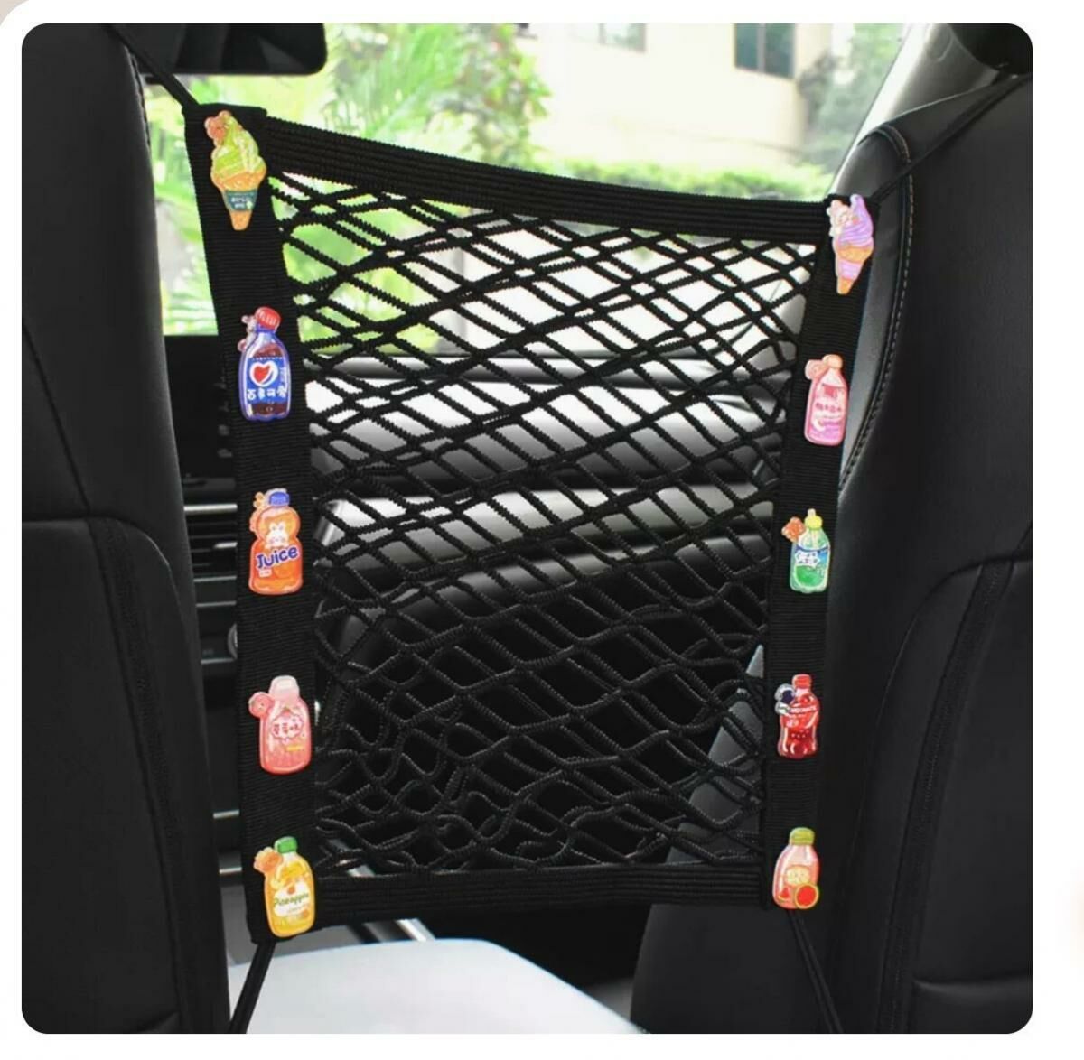 Hot cart seat back mesh storage bag (summer drinks)