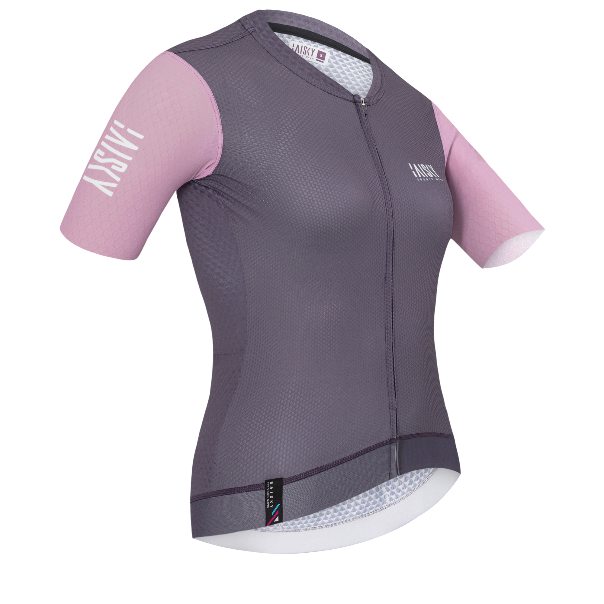 女款空力短車衣 對比 灰紫