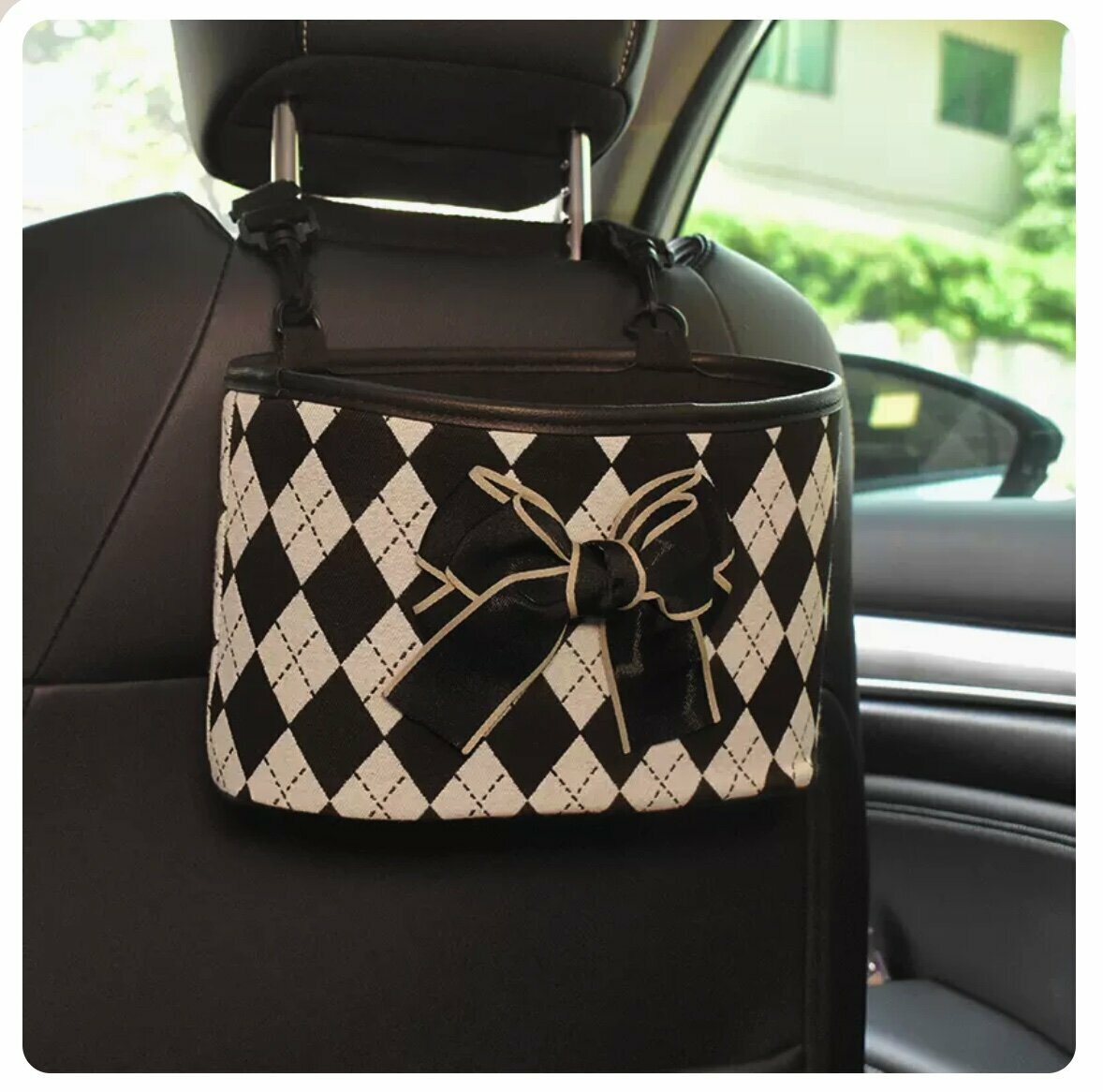 Hot push car seat back storage bag (bow tie)