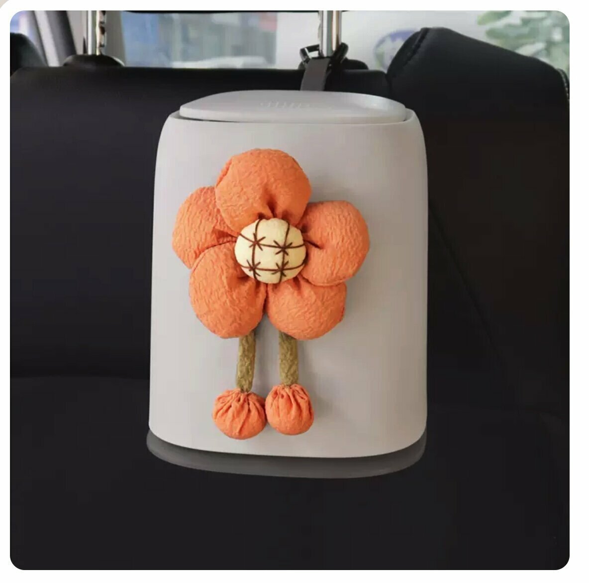 熱推車載雨傘收納桶垃圾桶(粉色花朵)