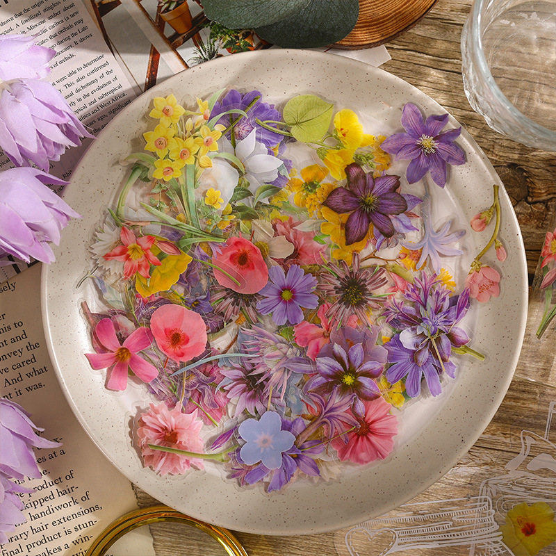 Transparent Floral Sticker Pack