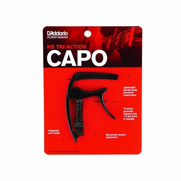 移調夾 PLANET WAVES Tri-Action系列 PW-CP-09 吉他移調夾 彈簧夾式 黑色