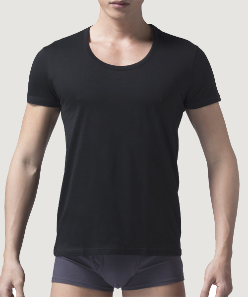 長絨棉系列 男U領短袖衫 HE4124BA