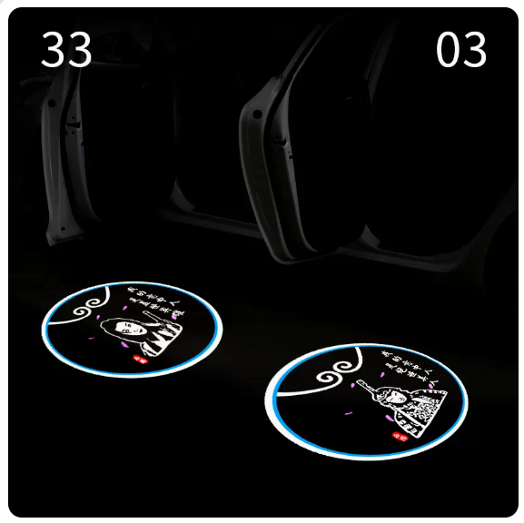 Hot Cart Door Light (Beauty with Hero [No. 03 Pair] [Free 6 Batteries])