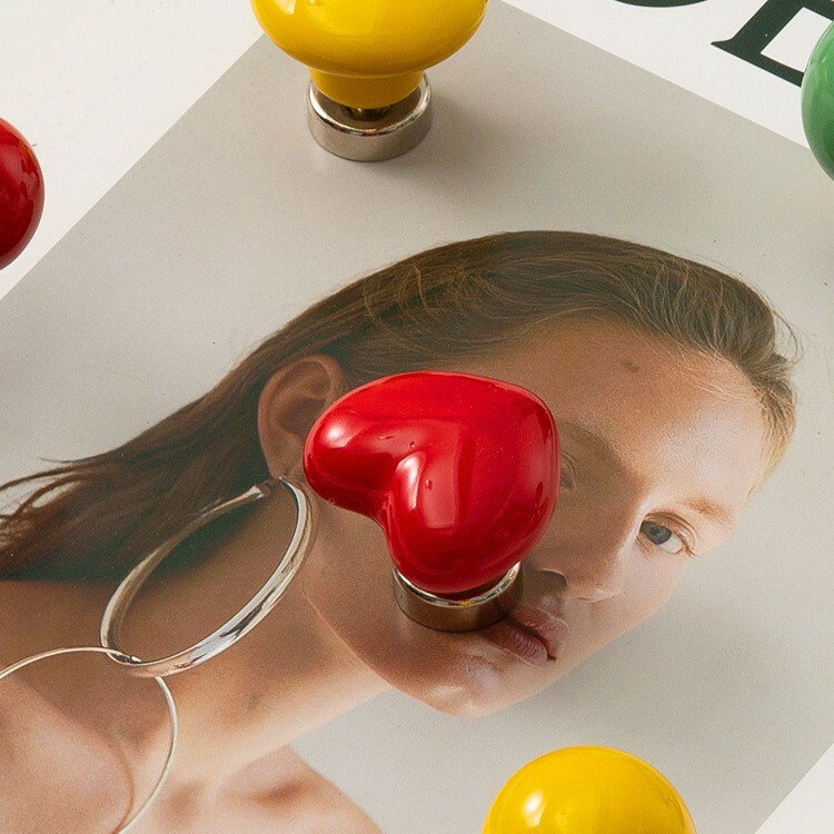 愛心磁吸掛勾∣北歐系列 紅色∣FOHO