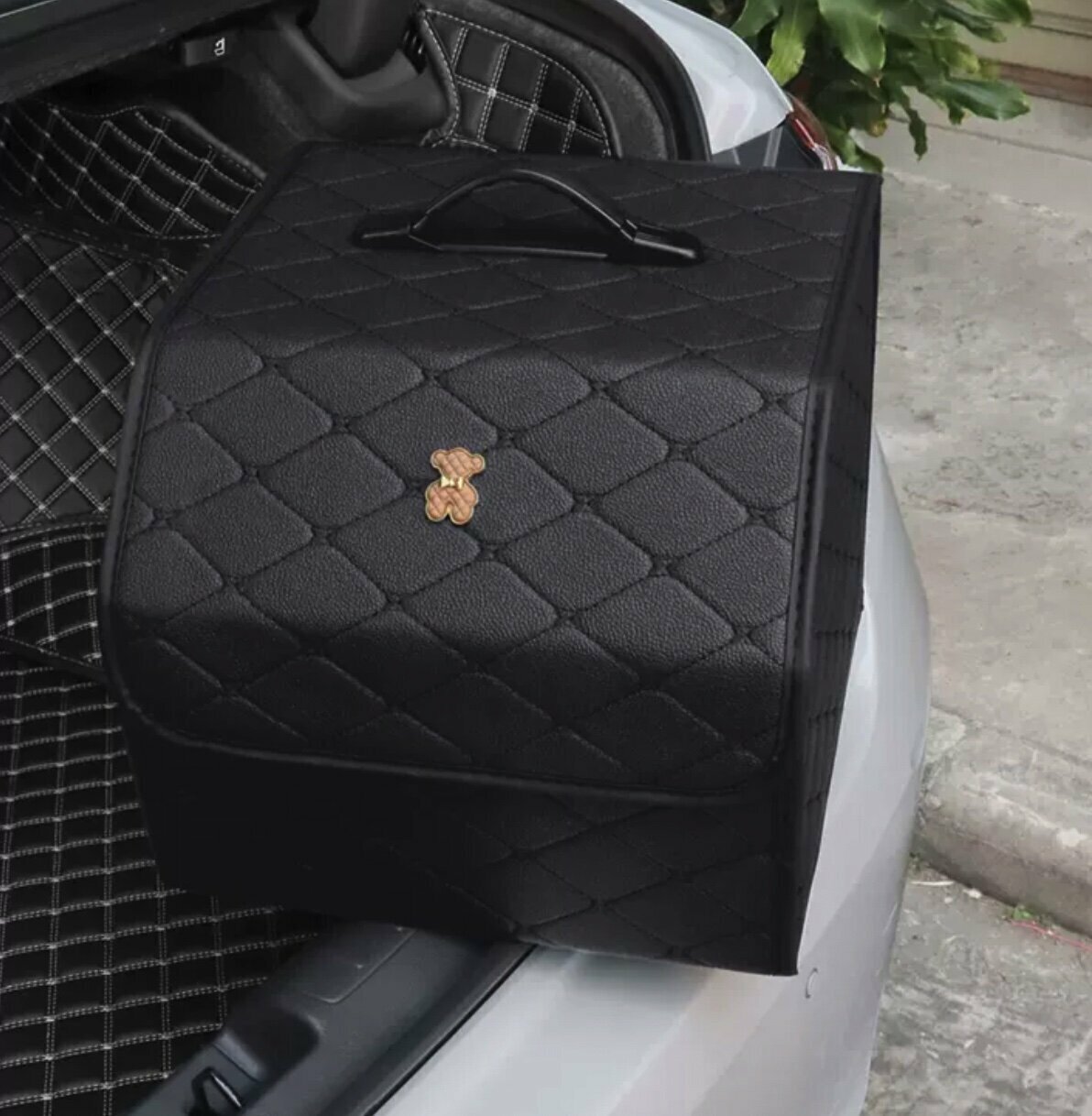 Hot recommended car trunk storage box (small light brown bear, 30*32.5*27.5cm)