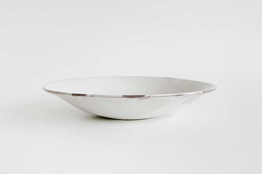 祥見知生選品-荒賀文成 / 粉引8寸盤