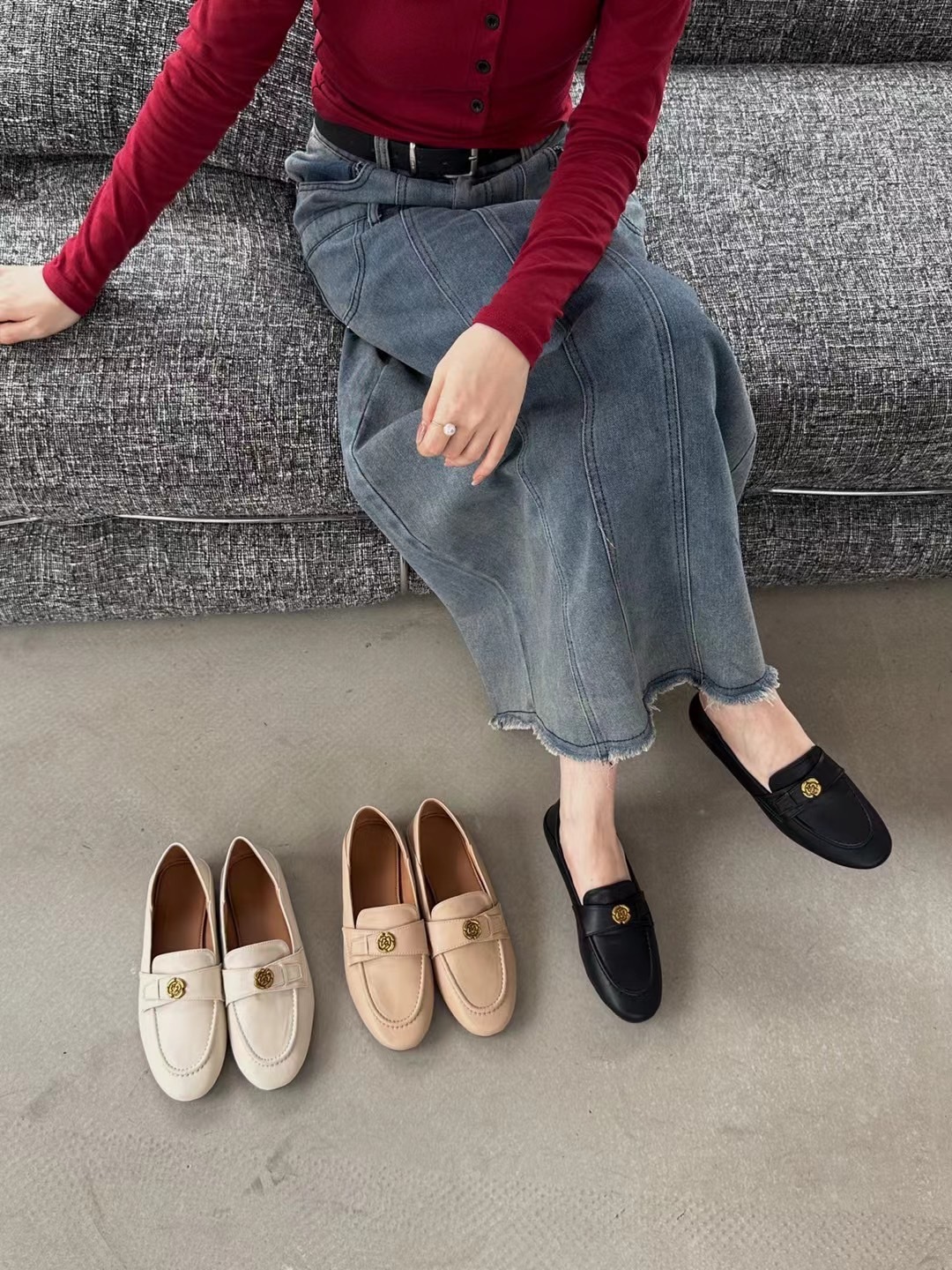 山茶花二穿單鞋