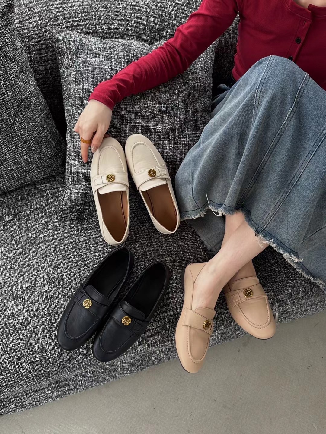 山茶花二穿單鞋