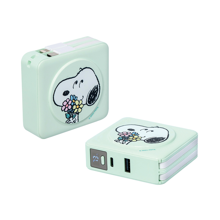 infoThink SNOOPY series 8 in 1Max Power Bank 史努比系列八合一 MAX 行動電源 (只限淺綠色)