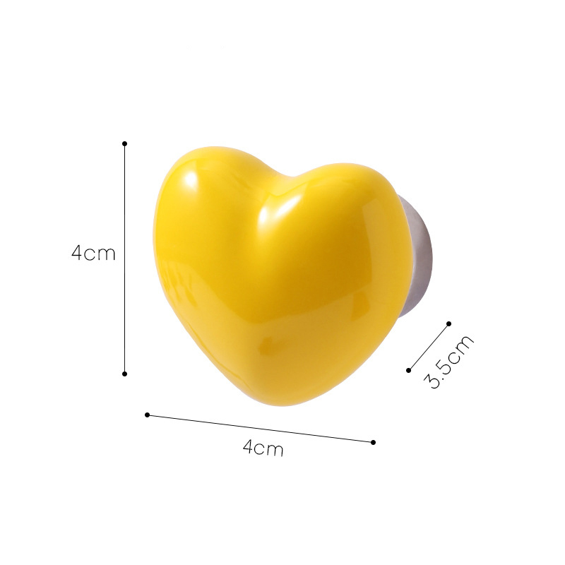 愛心磁吸掛勾∣北歐系列 黃色∣FOHO