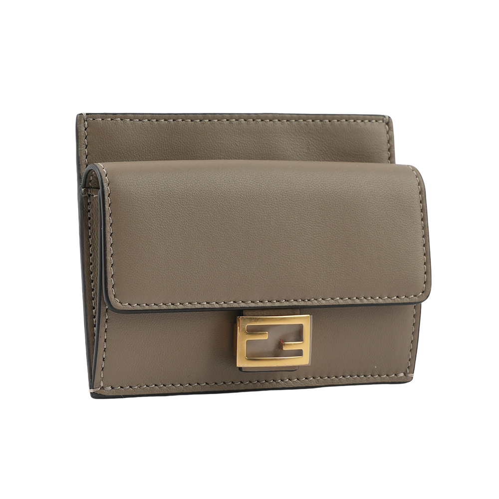 【FENDI】Baguette 納帕皮革翻蓋卡片套