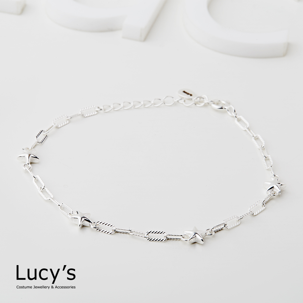 925純銀 星鏈交織 手鍊 (118391)