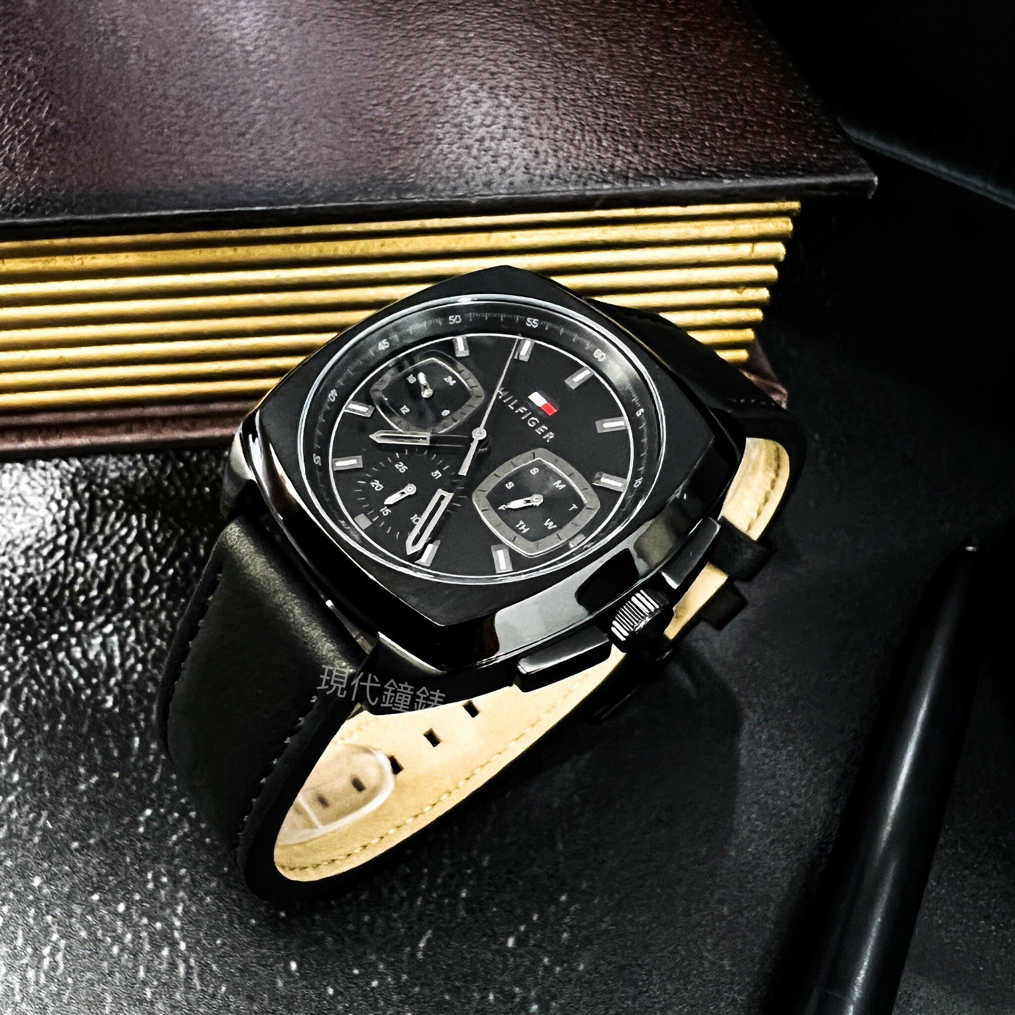 【Tommy Hilfiger】復刻經典皮革腕錶1710556 40mm 現代鐘錶