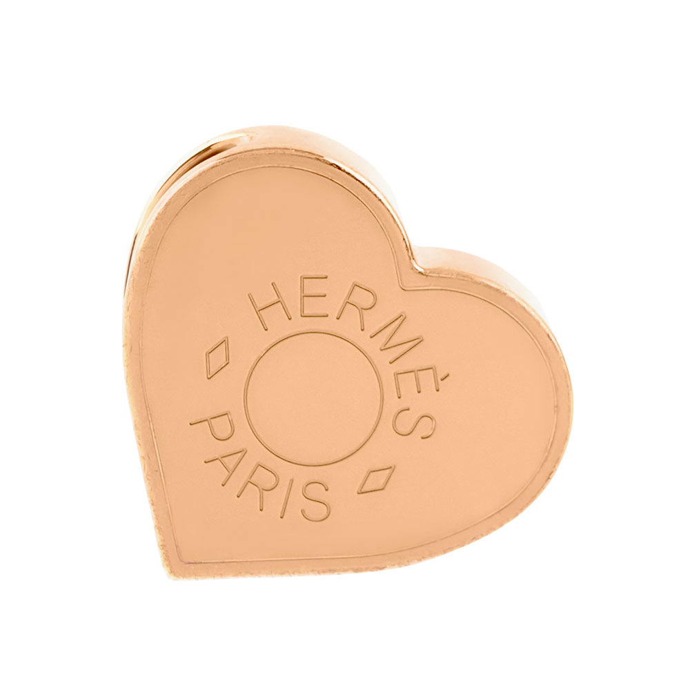 【HERMES】Mini Coeur 愛心造型金屬絲巾釦(玫瑰金) H602049S 00