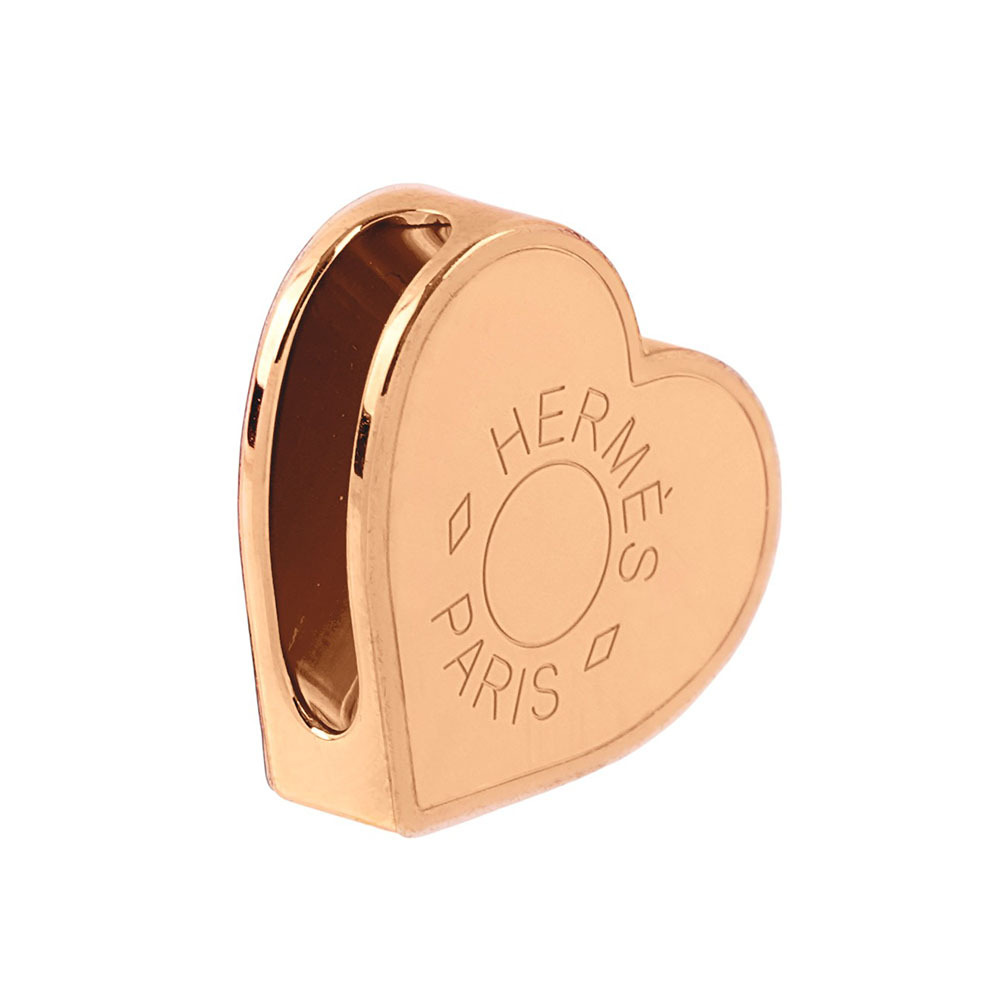 【HERMES】Mini Coeur 愛心造型金屬絲巾釦(玫瑰金) H602049S 00
