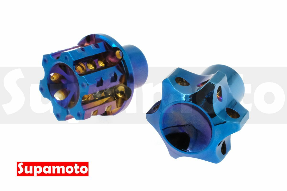 -Supamoto- 彩鈦 鑰匙頭 燒鈦 鈦藍  鋁合金 通用 陽極 處理 鑰匙圈 毛胚 鑰匙胚