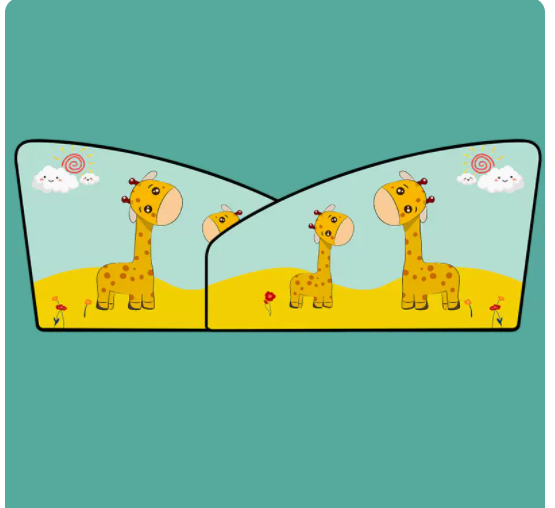 The most popular 2-piece side windows, built-in magnetic sunshades on the left and right of the front row, sun protection and heat insulation, sunshade cloth and storage bag (Happy Deer)