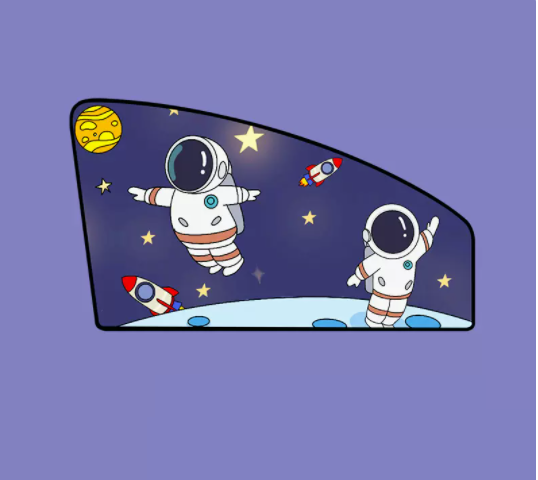 A popular front-row driver car sunshade magnetic sun protection and heat-insulating sunshade (Astronaut)