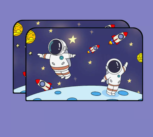 Popular two-piece rear car sunshade magnetic sun protection and heat-insulating sunshade (Astronaut)